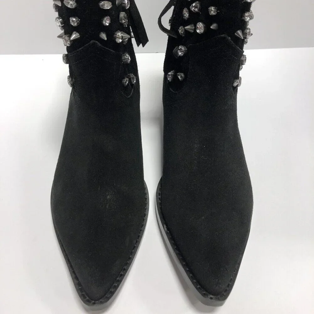 Sam Edelman Women’s Avril, Black Suede Booties, Size 6M